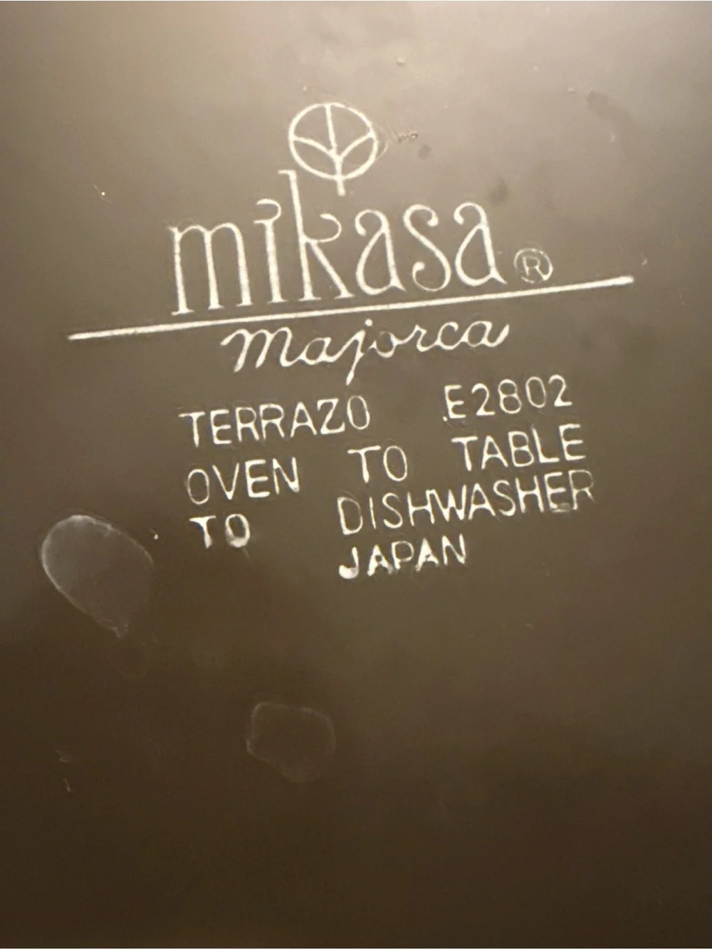 Vintage Mikasa Terra Stone Terrazo E2802 Dinner / Serving Plate 12 1/4